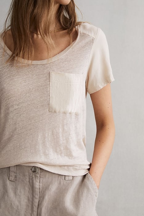 CAMILLA-LINEN T-SHIRT STONE 5