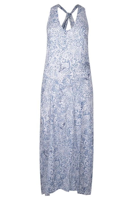 BLUE BANDANA PRINT LONG DRESS 3