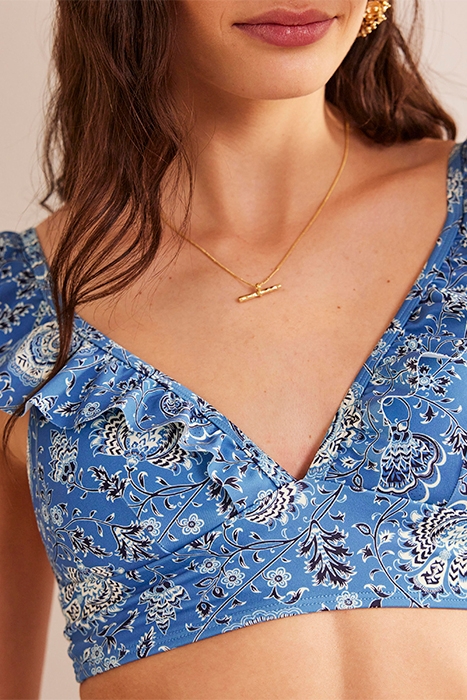 PALERMO RUFFLE BIKINI TOP AZURE, GARDENIA GROVE 5