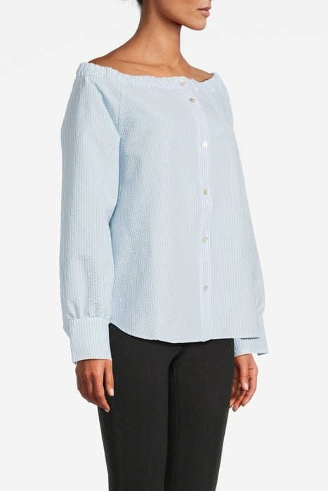 TIDAL SHIRT LIGHT BLUE-WHITE STRIPE 4