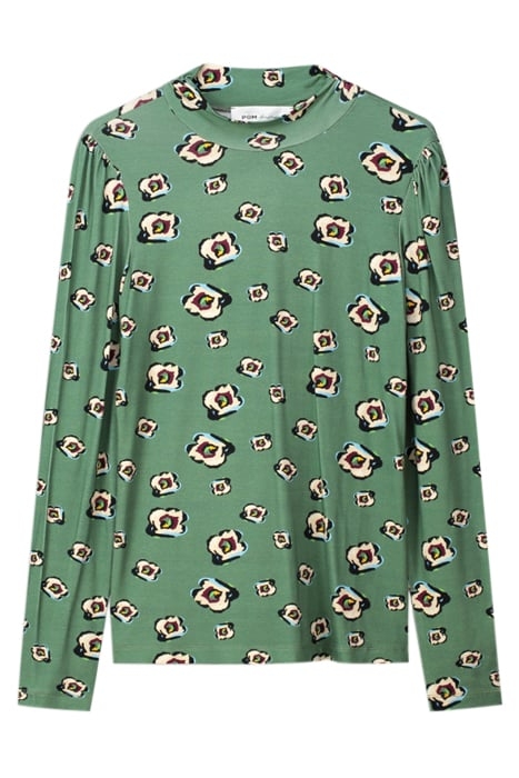 TURTLENECK - FLOWER SWIRL GREEN 3