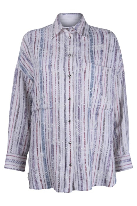 CHERRY BUTTON-DOWN SHIRT IN MULTICO ECRU 1