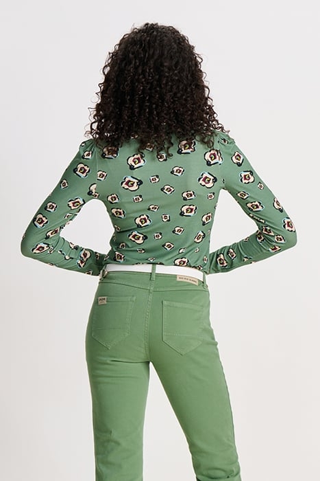 TURTLENECK - FLOWER SWIRL GREEN 2