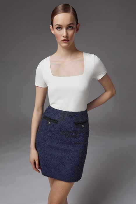 SK CHARLEE - BOUCLE TRIM NAVY 1