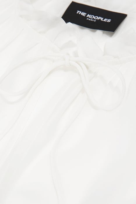 SHORT SLEEVED VAPOROUS CROP TOP OFF WHITE 7