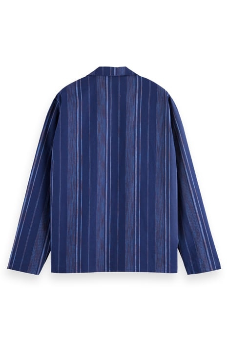 SPACE DYE STRIPE SHIRT NAVY BLUE STRIPE 4