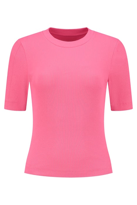 RIB T-SHIRT CANDY PINK 1
