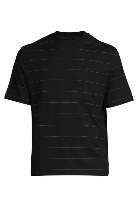 BLACK T-SHIRT WITH ECRU STRIPES BLACK 3