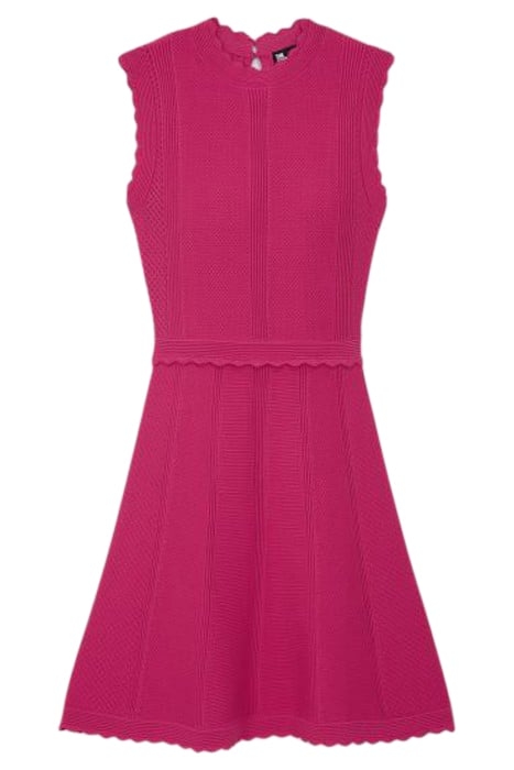 SHORT SLEEVELESS KNIT DRESS PINK 3