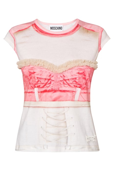 INSIDE OUT TROMPE-L'ŒIL JERSEY T-SHIRT PINK 3