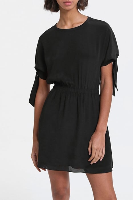 SHORT DRESS SHORT SLEEVES ELASTIC SIZE BLACK 1