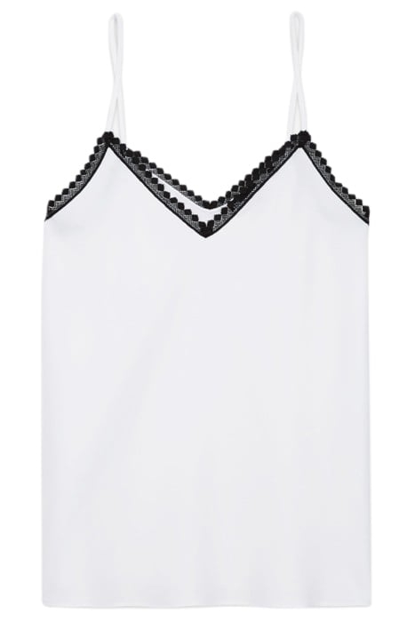 NIGHTIE TOP WITH LACE WHITE 5