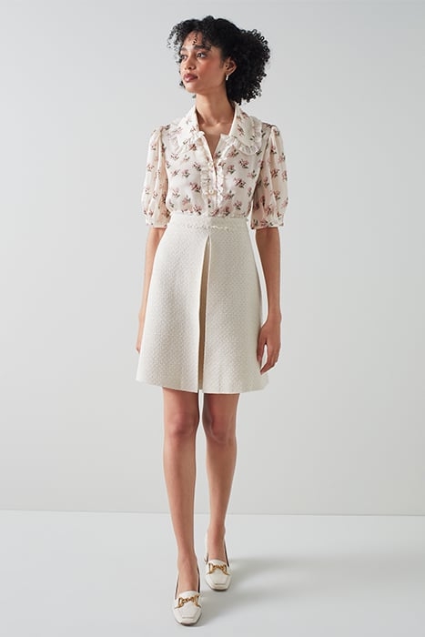 SK ADA METALLIC BOX PLEAT CREAM 2