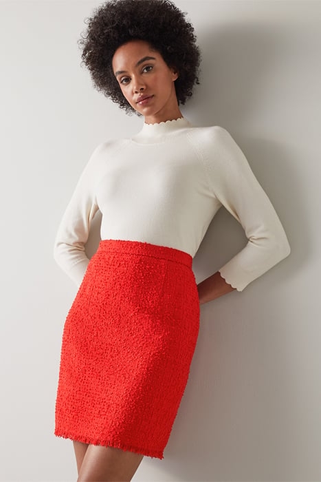 SK SASKIA - TWEED A LINE RED 1