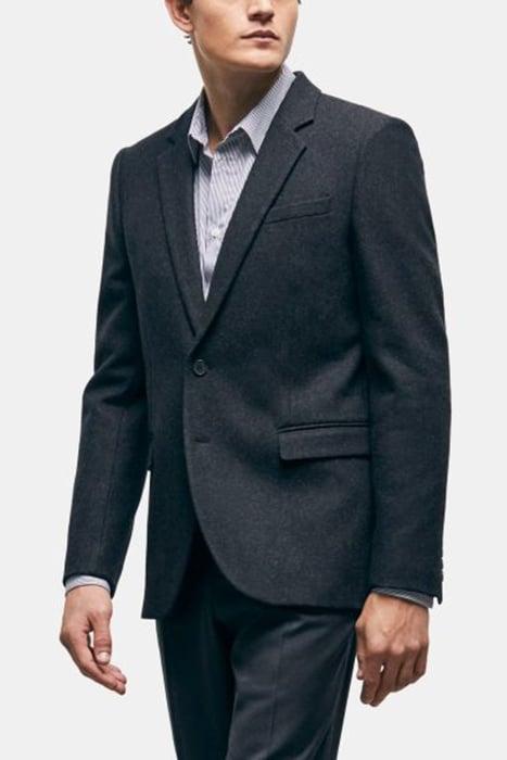 JACKET ONLY HERRINGBONE PATTERN DARK GREY 1