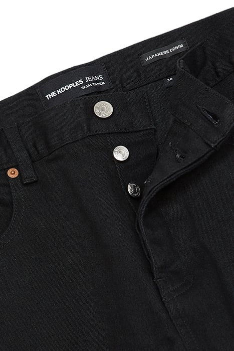 SLIM FIT JEANS JAPANESE CANVAS BLACK SELVEDGE BLACK 3