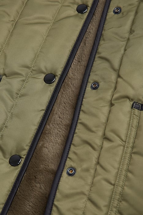 REVERSIBLE FAUX FUR AND NYLON JACKET ALGUE 8