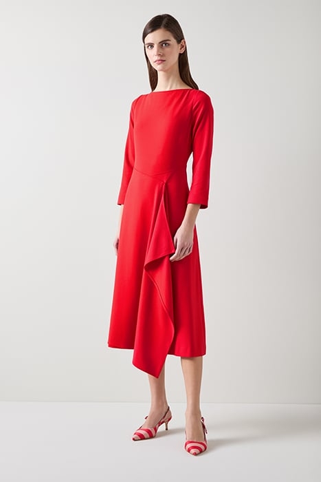 DR LENA CREPE DRESS AURORA RED 2