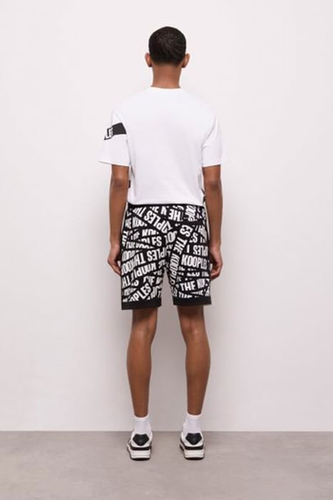 ALL OVER LOGO TAPE SHORTS BLACK / WHITE 3