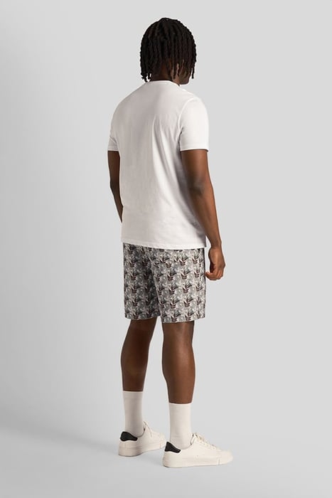 FLORAL PRINT RESORT SHORT GUNMETAL 2