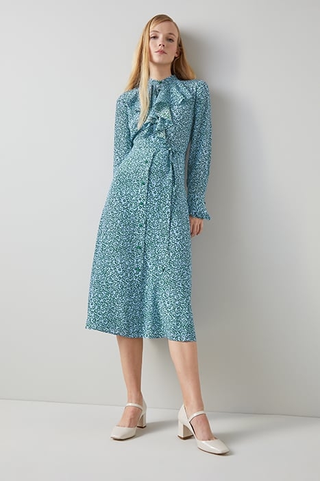 SONI - SHIRT DRESS GREEN/BLUE 3