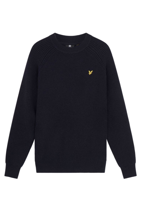 SHAKER STITCH MOCK NECK JUMPER DARK NAVY 4