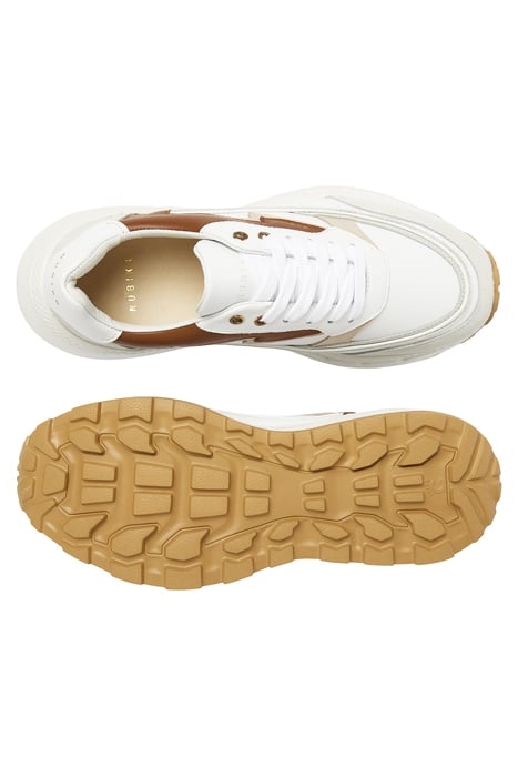 OBERON NORA (L) WHITE LEATHER - BROWN 4