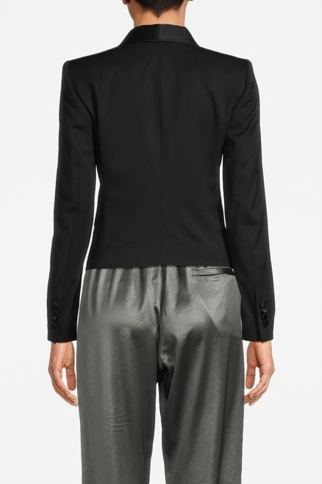 CROPPED TUXEDO BLAZER BLACK 2