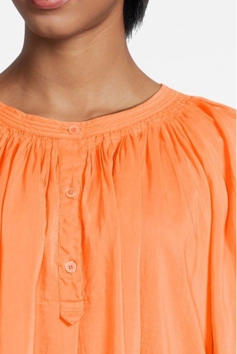 COTTON SILK VOILE LONG SLEEVES BOHEMIAN SHIRT ORANGINA 4