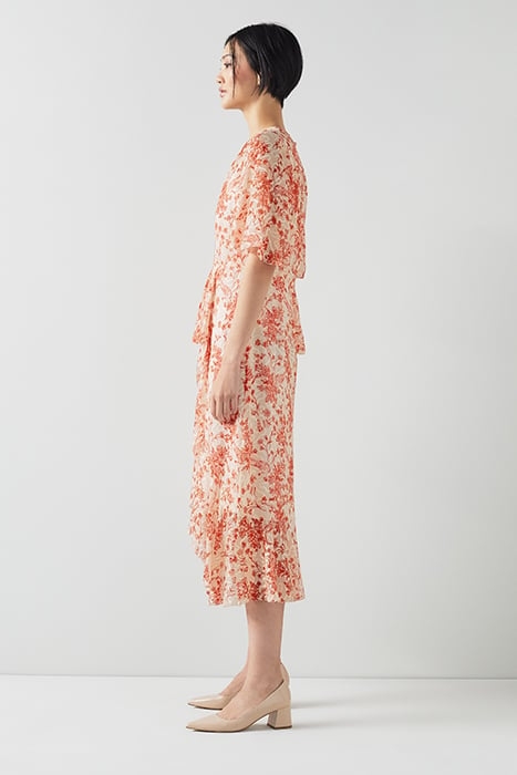 THEA TOILE MIDI DRESS RED 4