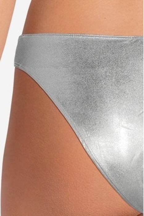 LAMINATED BIKINI BOTTOM SILVER 5