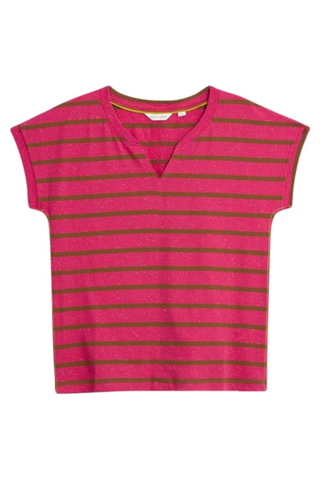 NELLY NOTCH NECK NEP TEE PINK 2