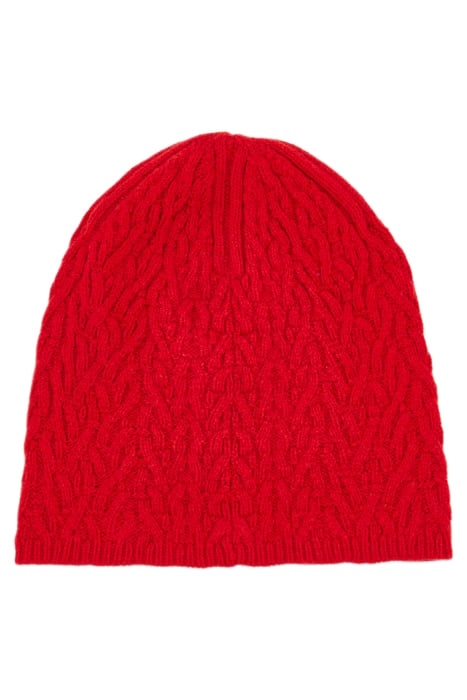 CABLE BEANIE POPPY 2
