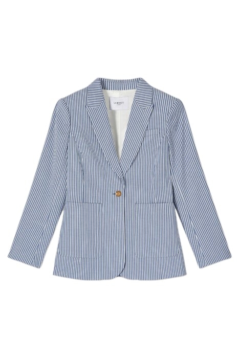 GENE STRIPE BLAZER BLUE/WHITE 3