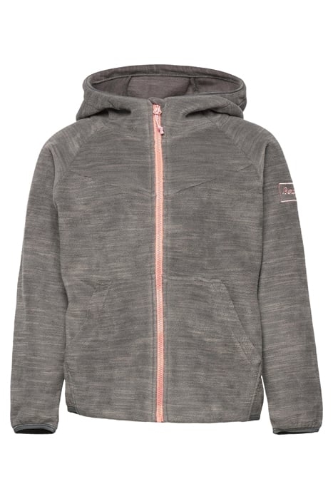 HAREID YOUTH GIRL JKT SOLID DARK GREY MELANGE / PASTEL PINK 1