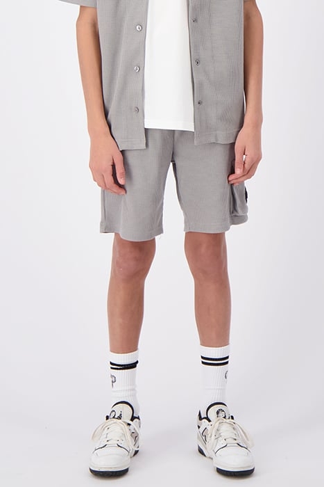 JR. WAFFLE SHORTS GREY 1