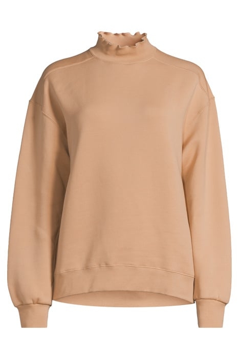FRILL EDGE SWEATER CASHEW 3