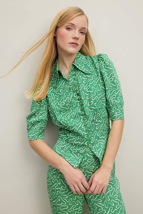 ELSIE SPOT BUTTON-DOWN SHIRT MULTICOLOR 1