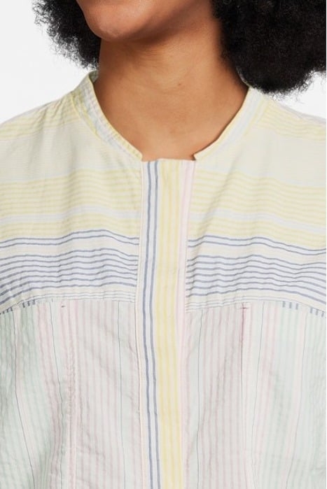 BAYADERA STRIPE POPLINE SLEEVELESS SHIRT MARSHMALLOW 5