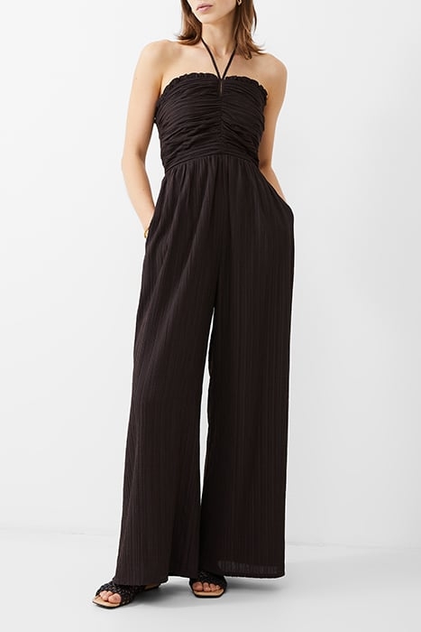 BONNY PLEATED STRAPPY JUMPSUIT BROWN 1