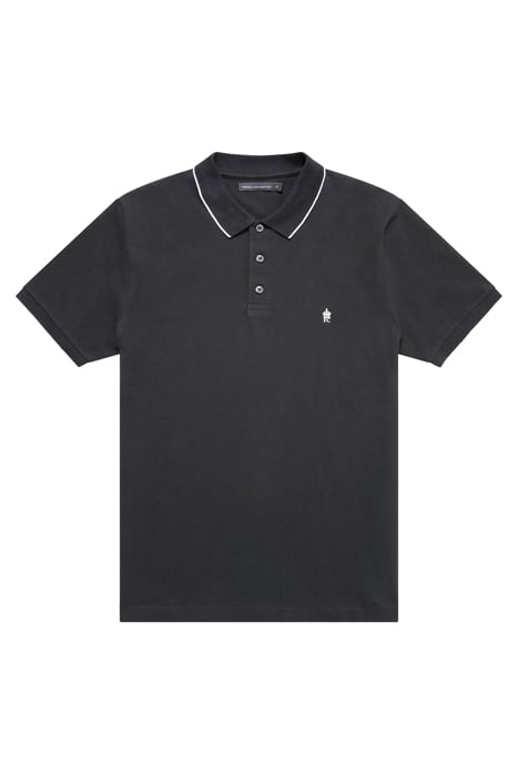SINGLE TIPPED PIQUE POLO DARK GREEN/WHITE 1