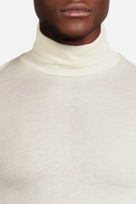 JERSEY ROLLER NECK TOP WHITE CHAL 4