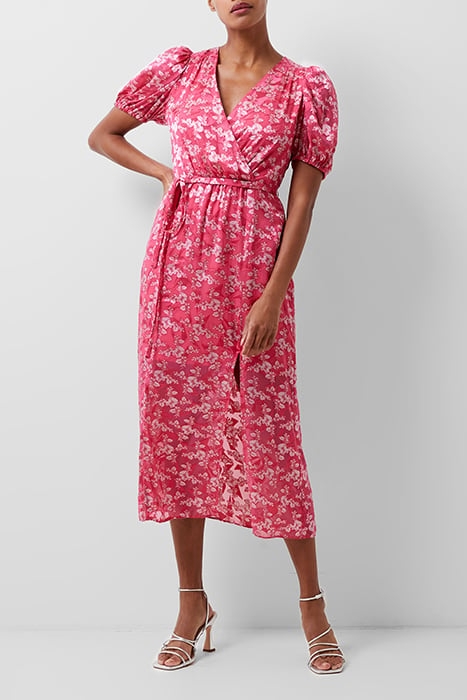 ELIANNA BURNOUT DRESS RED 1