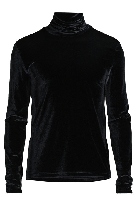 VELVET ROLLERNECK TOP BLACK 3