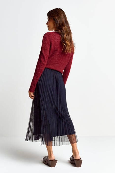 TULLE PLISSEE SKIRT MIDNIGHT BLUE 2