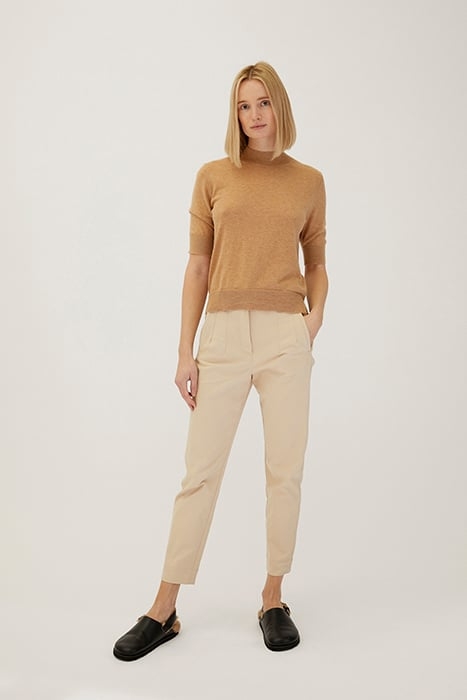 COTTON MERINO TOP CAMEL 1