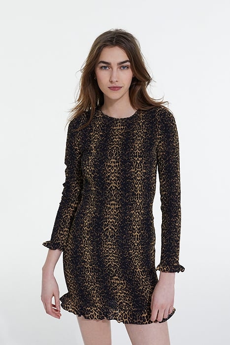 ROBE SMOCK STRIPY LEO LEOPARD 1