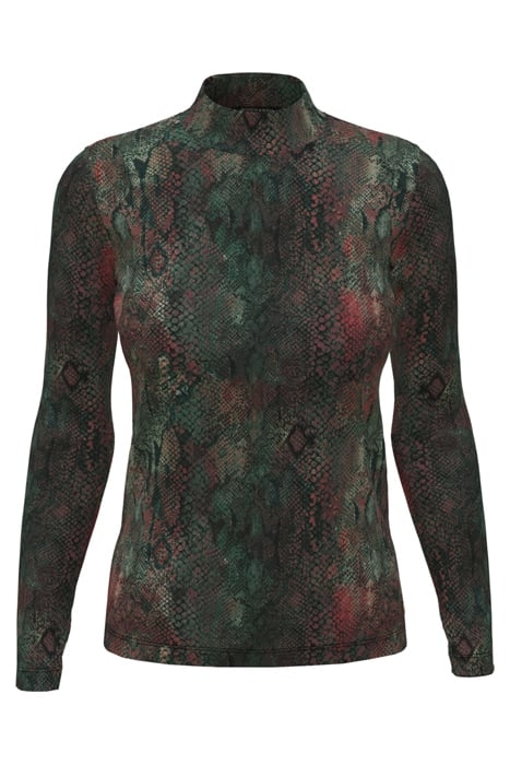 ALL OVER PRINTED MOCKNECK LONG SLEEVED SHIRT SNAKE 4