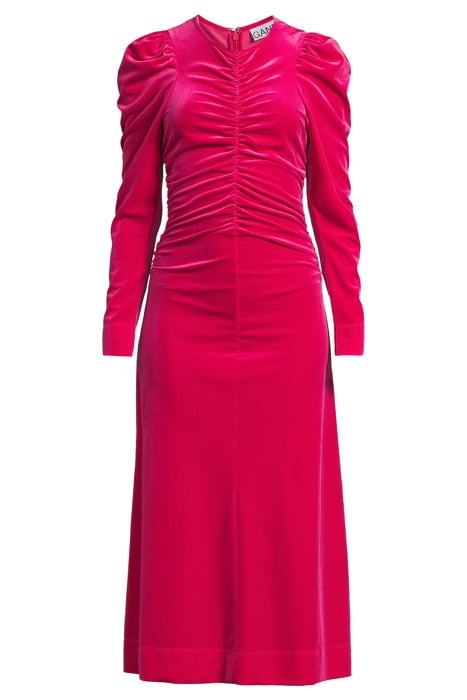 VELVET JERSEY GATHERED LONG DRESS LOVE POTION 3