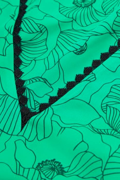 TOP SANS MANCHES DETAILS DENTELLES GREEN 7